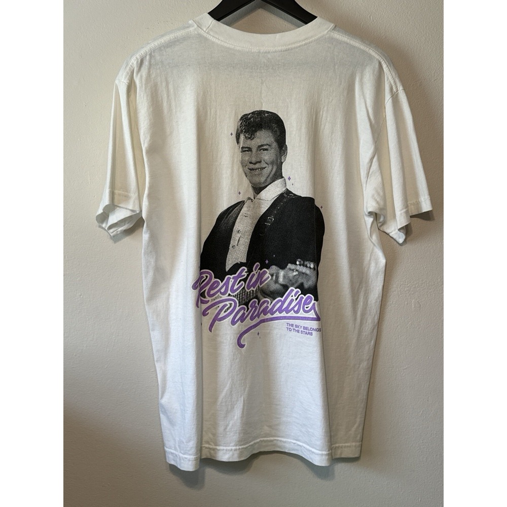 Lavender Ritchie Valens Graphic Tee Rock N Roll Memorial Shirt White M